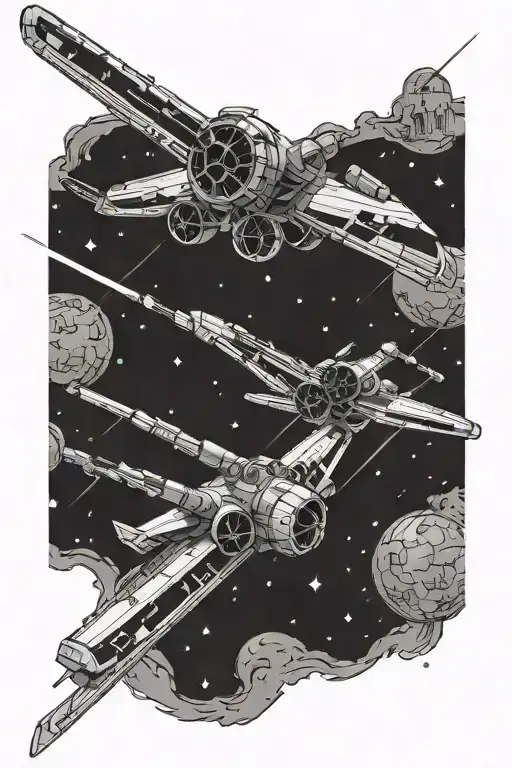 Light Saber X Wing Spaceships