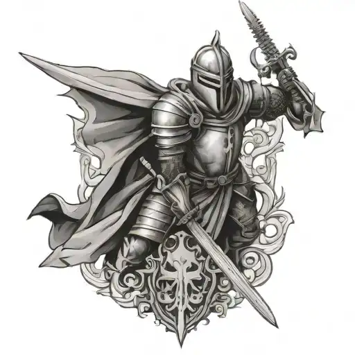 Fallen Knight With Sword