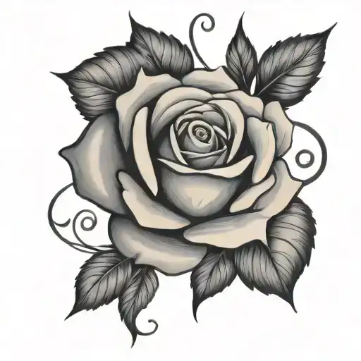 Rose With Letters D G V In Petals