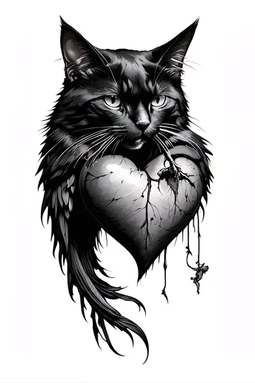Tell Tale Heart Black Cat Raven