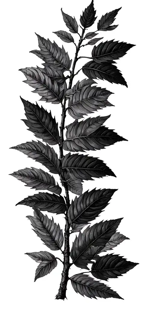 Single Branch With Different Species Of Common British Tree