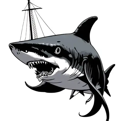 Ship And Shark