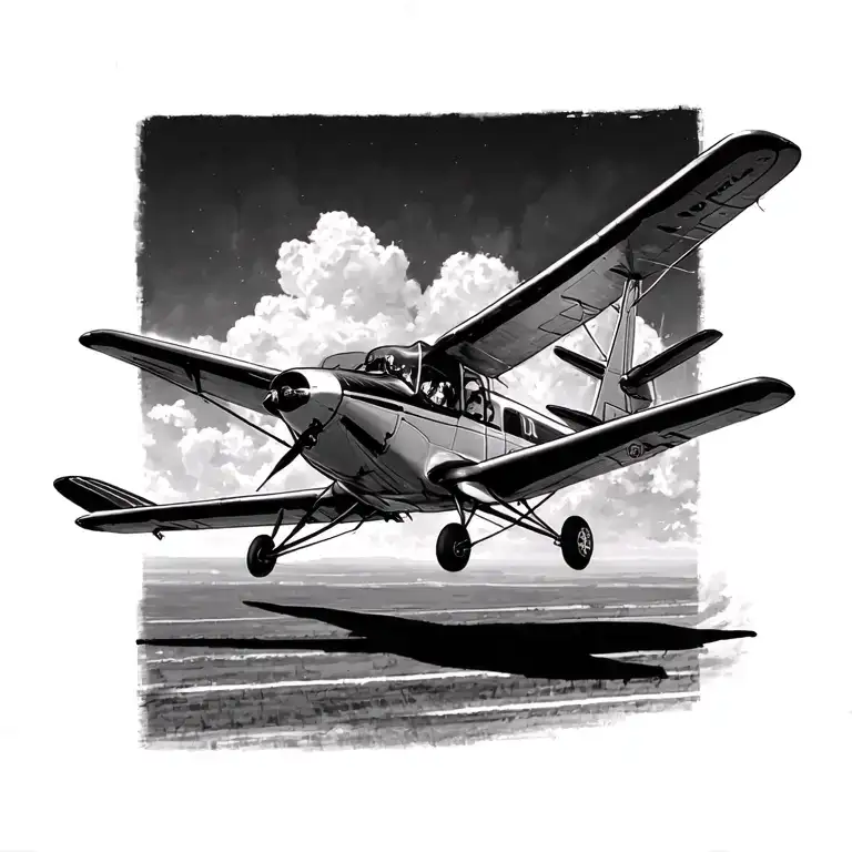 Cessna 172 Flying Away Seen