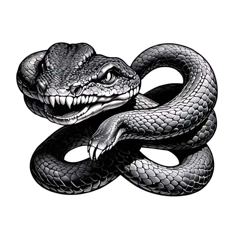 I Want You To Believe Me A Unique Tatto Of An Asthetic Snake