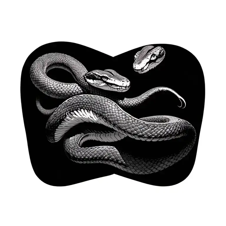 I Want You To Believe Me A Unique Tatto Of A Snake But With Full Body In My Chest And Shoulder