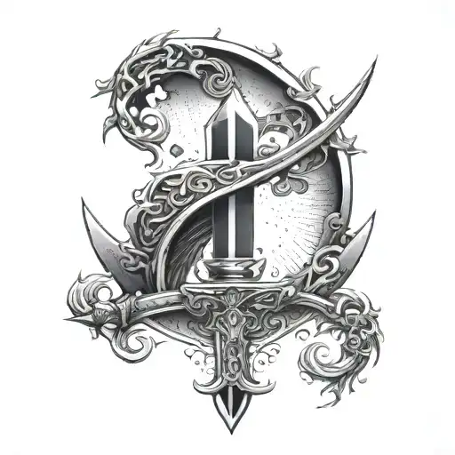 Half Moon Behind Which The Sword Is Hidden