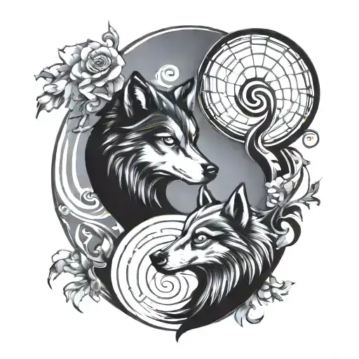Yin Yang And Wolf