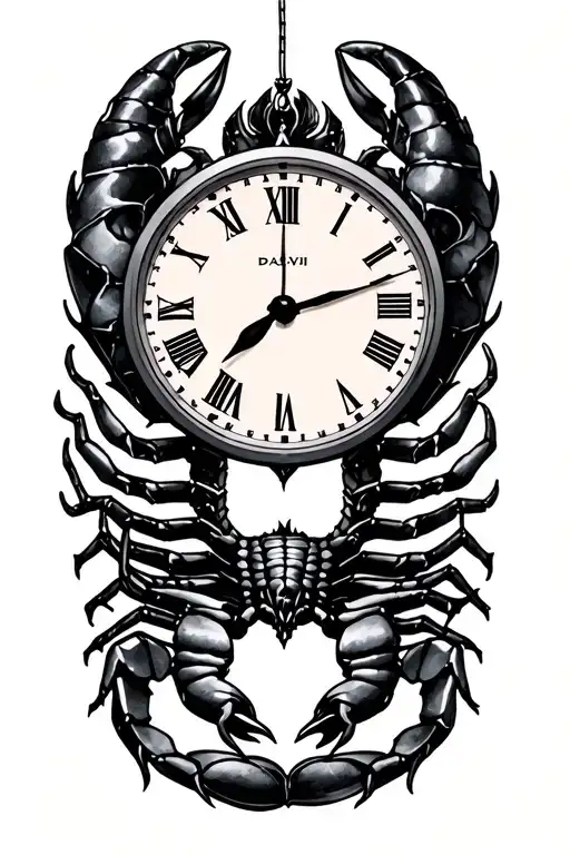 Clock And Scorpion Astre