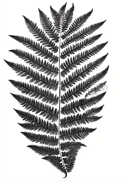 Fern That Starts At The Stem As A Strand Of Dna