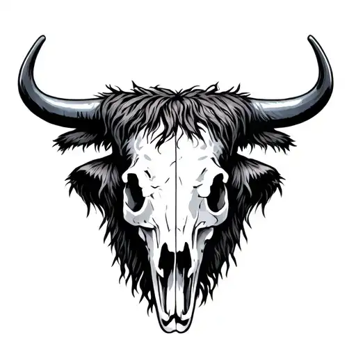Highland Cow Skull