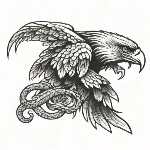 Eagle With Scorpio Zodiac Sign