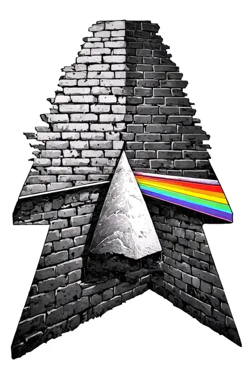 Pink Floyd Dark Side The Wall Bricks Prism