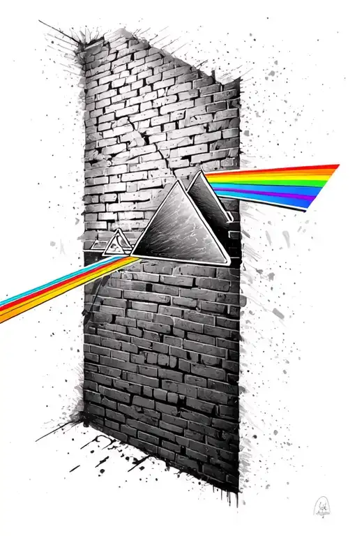 Pink Floyd Dark Side The Wall Bricks Prism