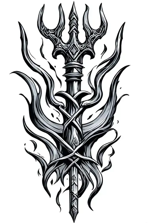 Posiden With Trident