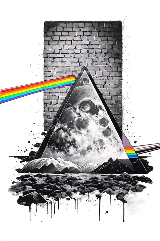Pink Floyd Prism Dark Side Of The Moon The Brick Wall