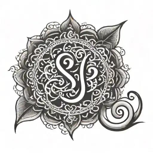 Unalome With Unconditional Love Symbol