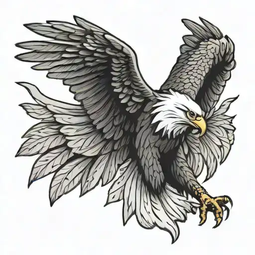 Eagle With Spread Wings