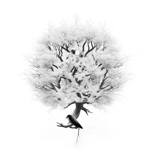 A Tree Of Life With Branches Representing Different Animals And Their Interconnectedness