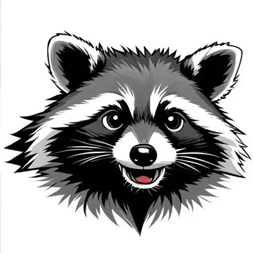 Cartoon Barber Raccoon