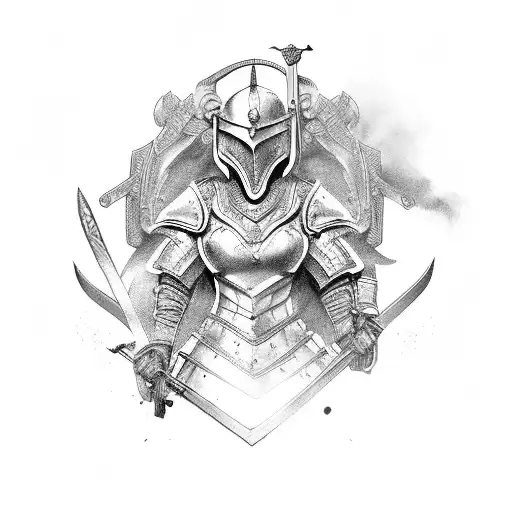 Female Warrior With Armour And Sword