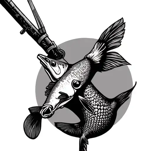 Hunting And Fishing Scene