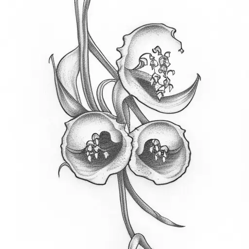 Lily Of The Valley With Skulls Instead Of Blossoms