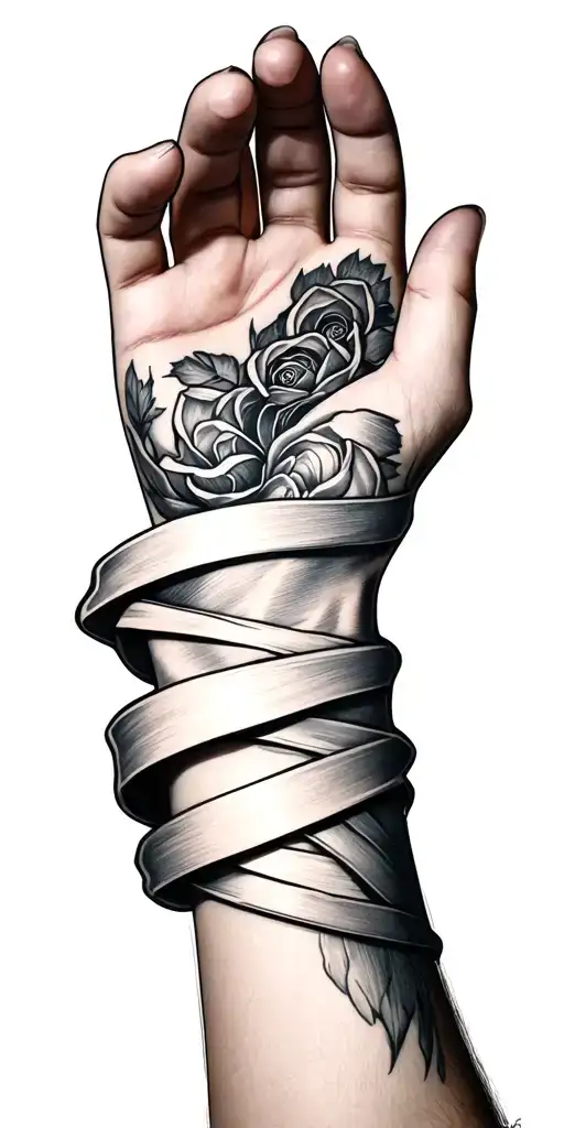 Straighten Wrapped Around The Hand