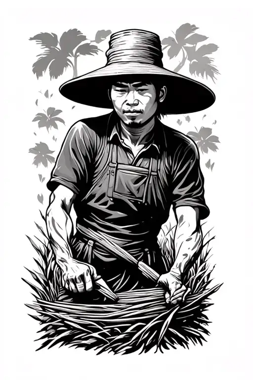 Story Of The Chinese Farmer Working In Field
