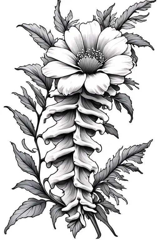 Spine Tattoos May Birth Flower