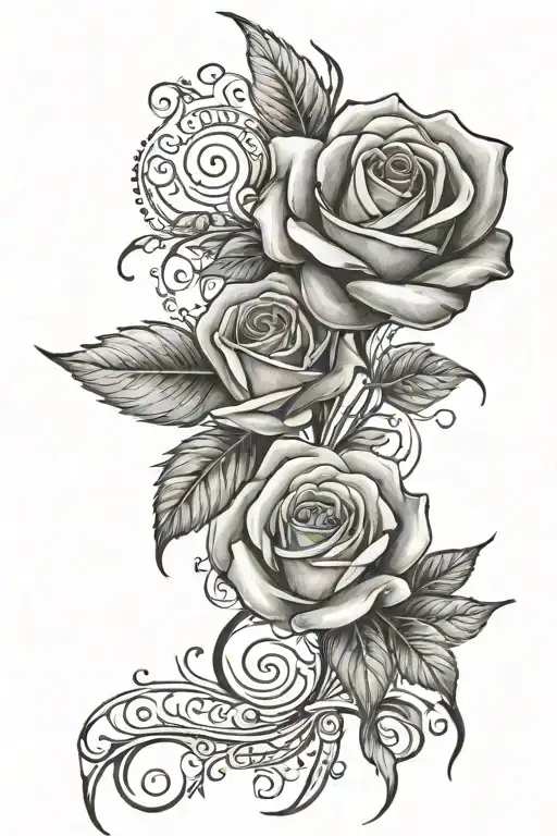 Rose Alzira Name Written Along Playing