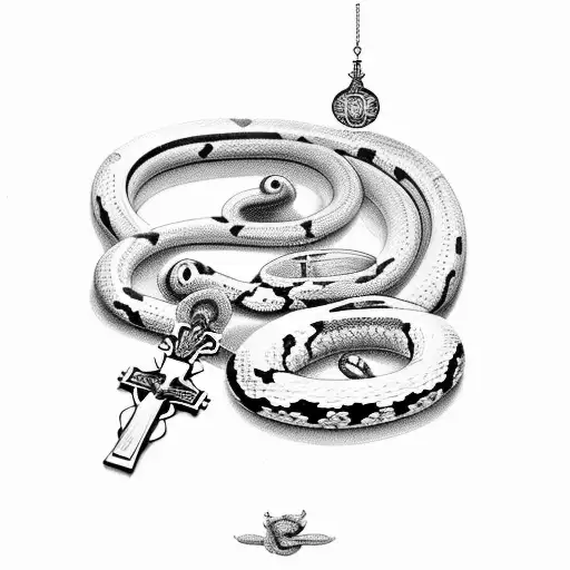 Rosary Beads Turning Into A Snake