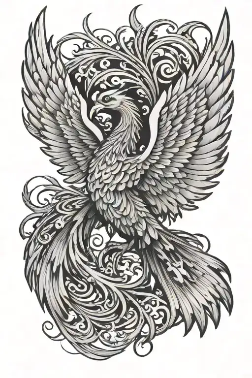 Phoenix With Outstretched Wings