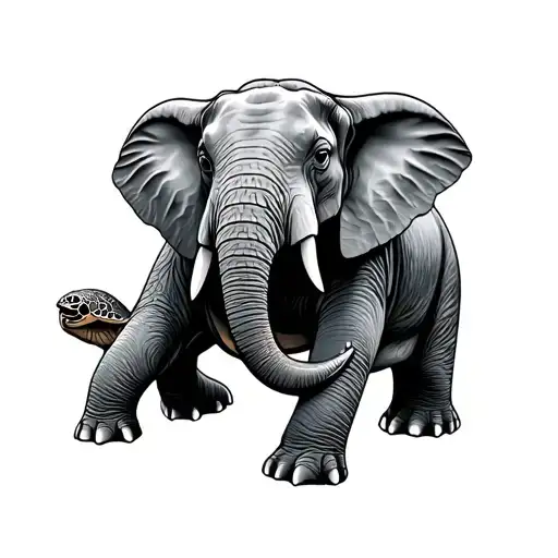Elephant And Turtle