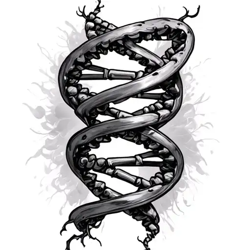 Dna Double Helix Intertwined