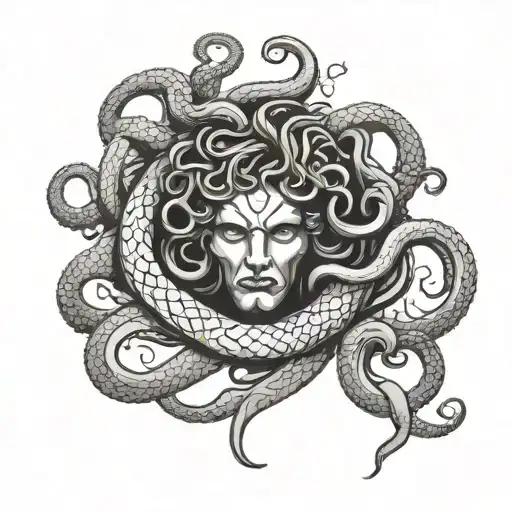 Medusa Head Snake Head Surrounded