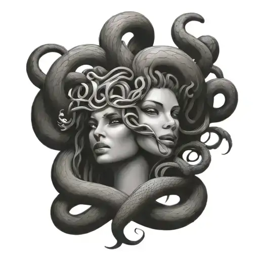 Medusa Head Snake Hair Tangled Together
