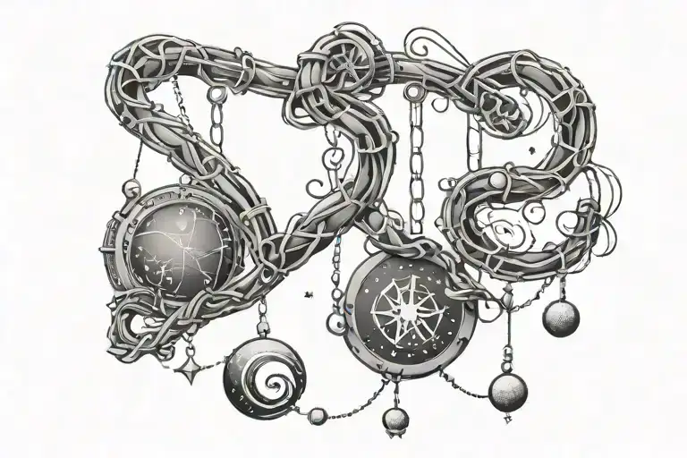 Libra Scorpio Constellation Intertwined