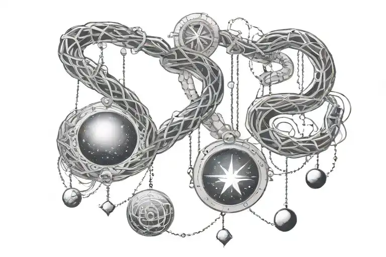 Libra Scorpio Constellation Intertwined