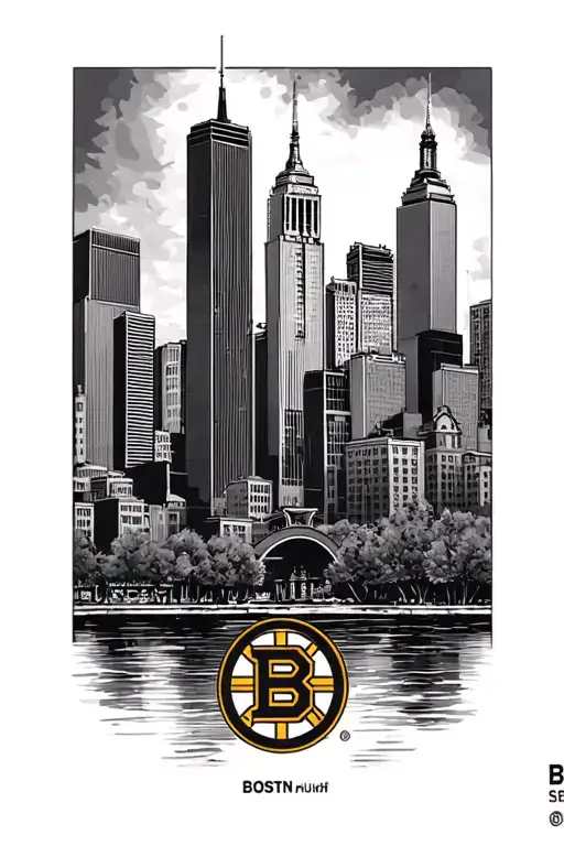 Boston Bruins Boston Skyline Or Scene