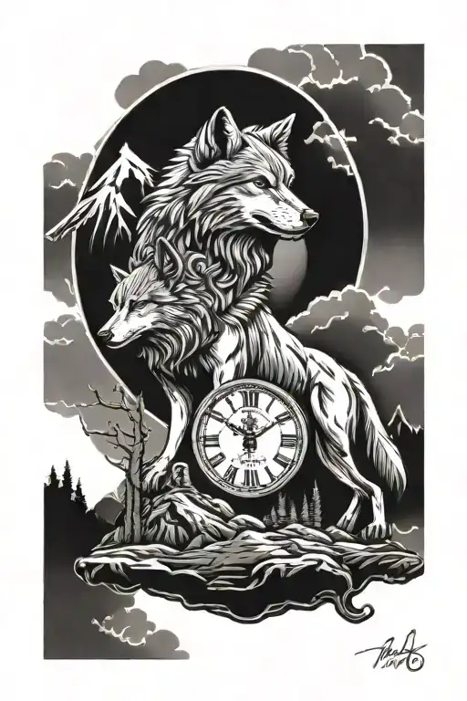 Wolf Mountain Clock