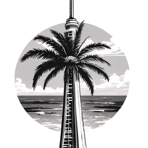 Cn Tower And Palm Tree With No Background