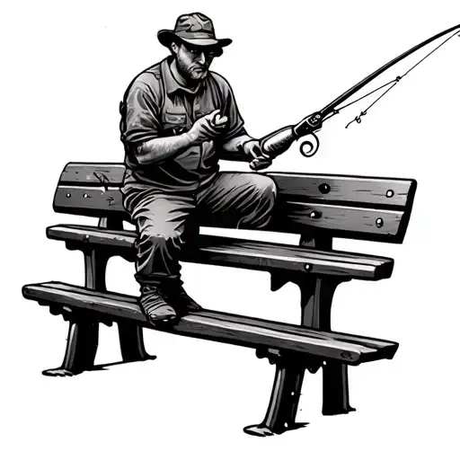 Fishing On Bench