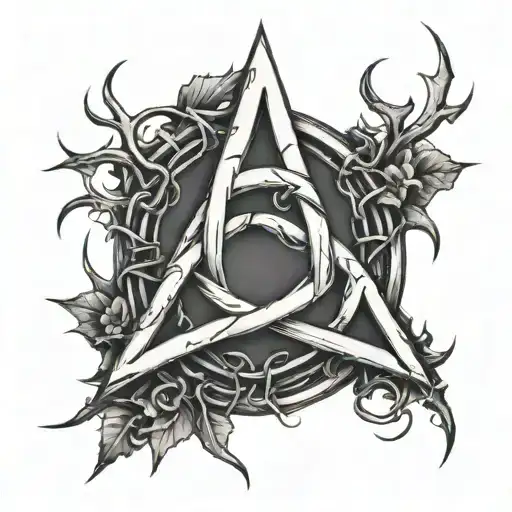 Triquetra With Crown Of Thorns Minimalist