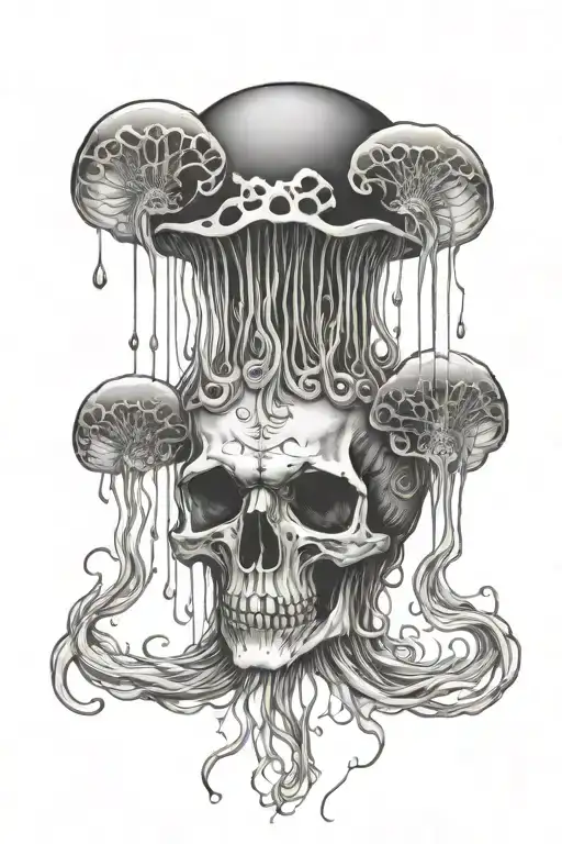Skull In Jellyfish