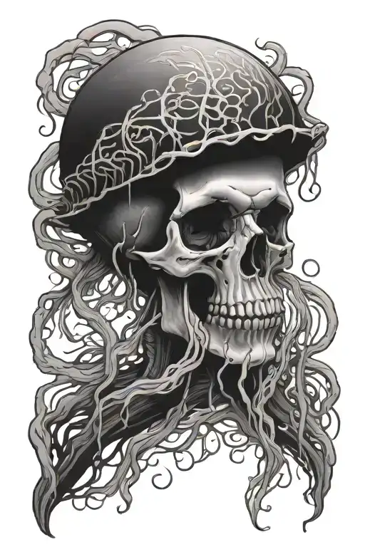 Skull In Jellyfish