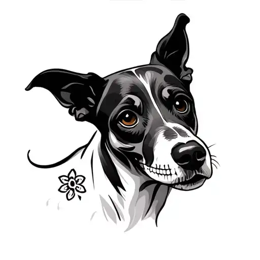 Dog Face In The Style Of The Day Of The Dead