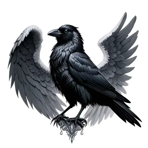 Angels Wings And Crow