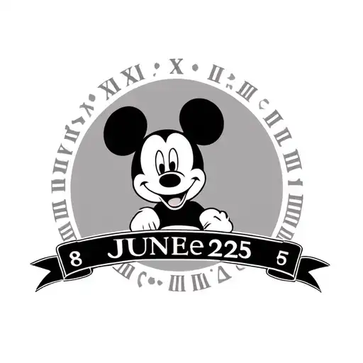 Mickey Mouse With The Roman Numerals For 8Th June 2025