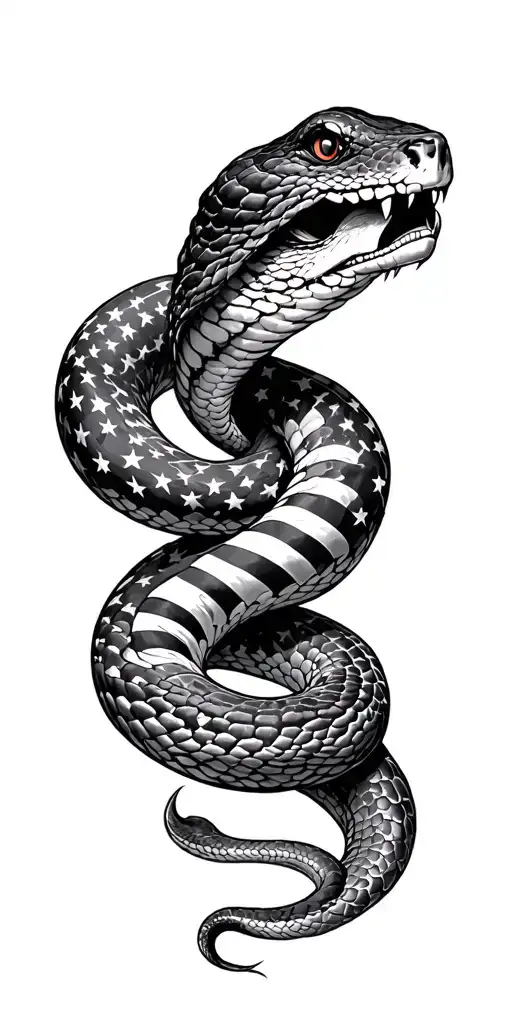 Patriotic American Snake Wrapping We The People