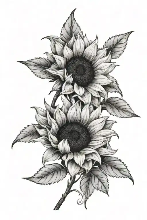 Feminine Sunflower With Calvin Name Incorporated